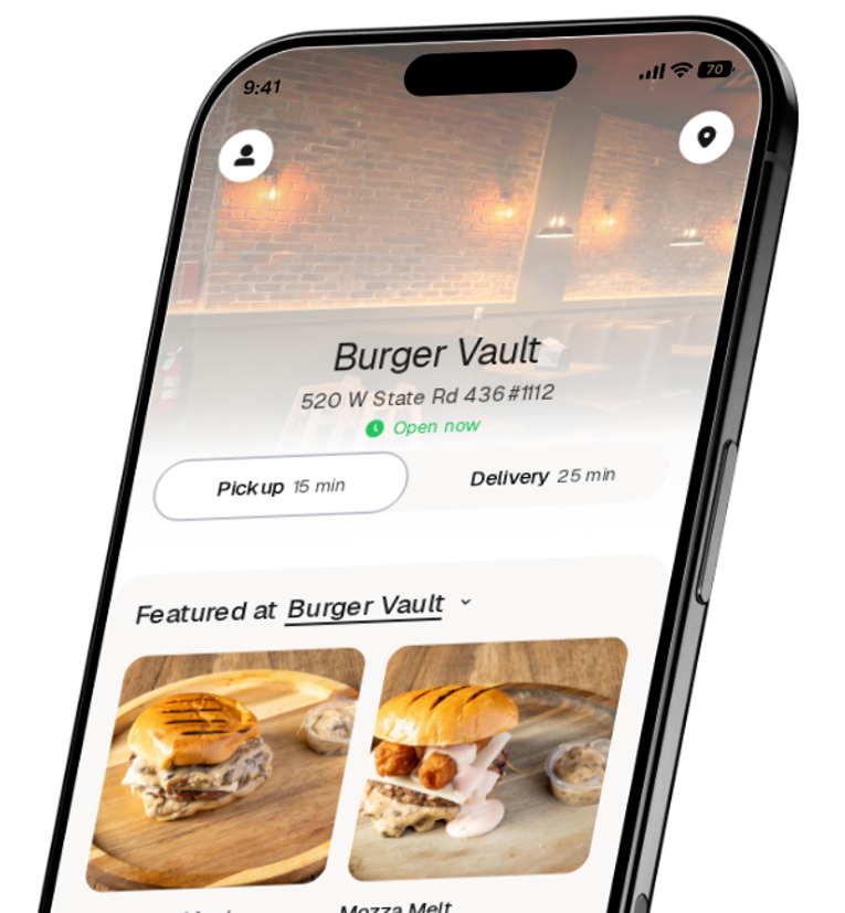 Burger Vault app preview